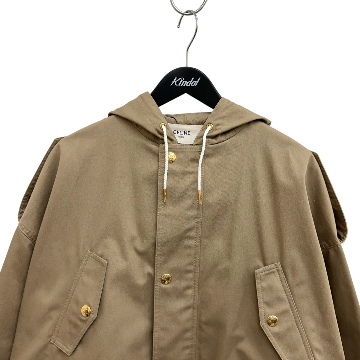 CELINE テクニカルコットン クロップド パーカーショートジャケット2W615004N 古着・中古-3枚目のアイテム画像