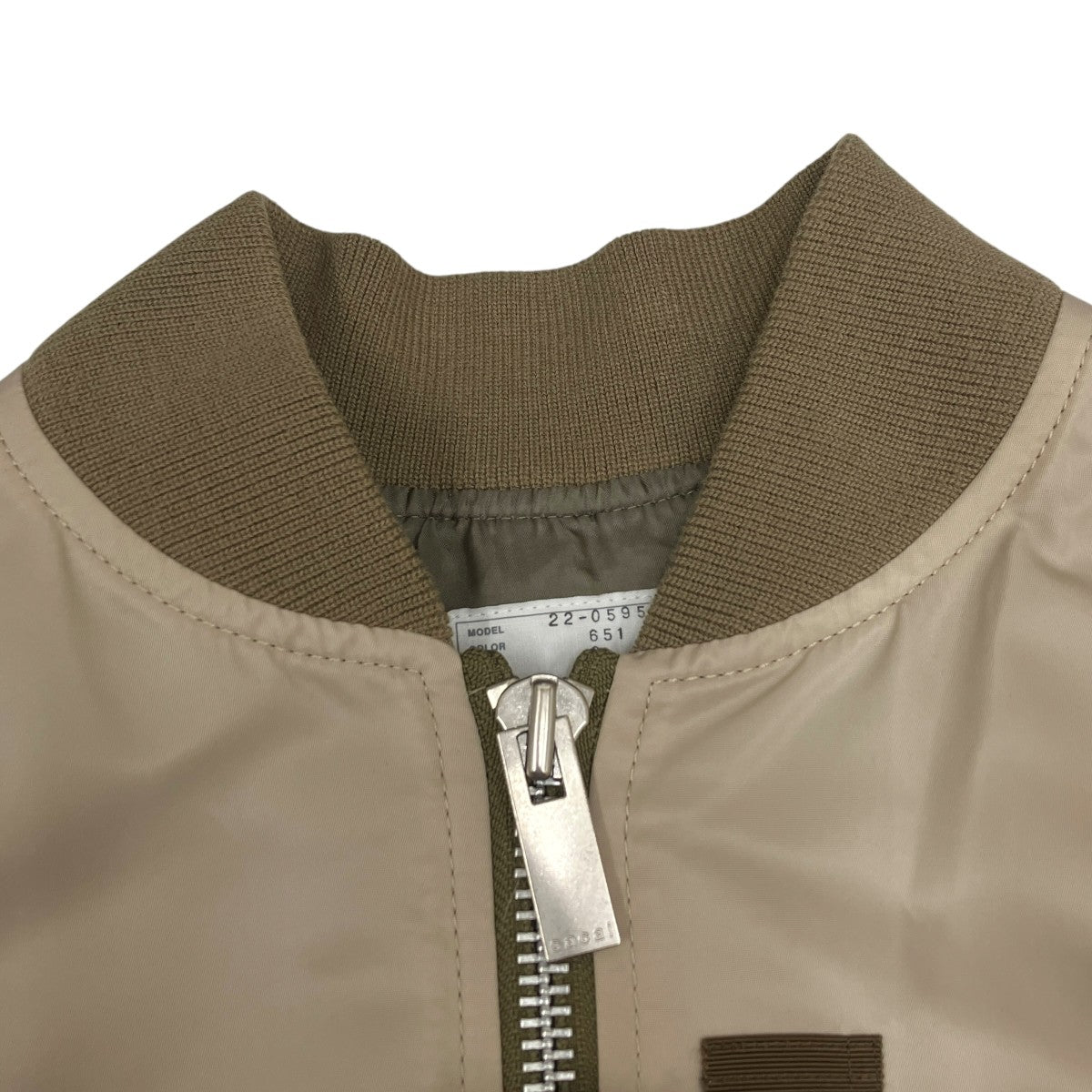 サカイ 22SS Nylon Twill Mix Vest  MA-1 ベスト サカイ sacai 22SS Nylon Twill Mix Vest MA-1 ベスト ジップアップ 1