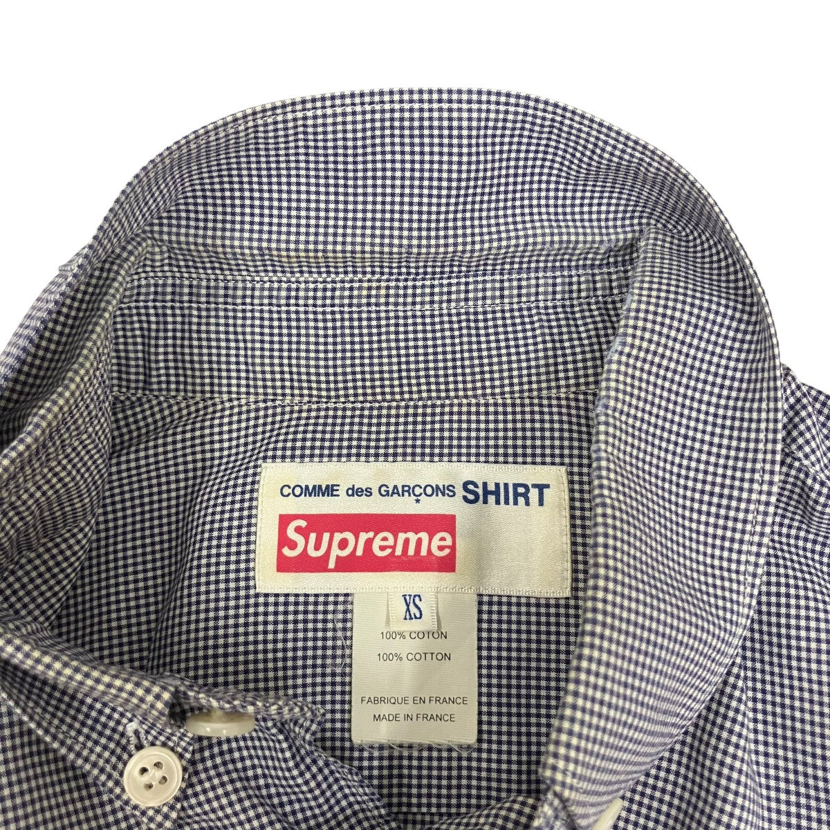 Supreme×COMME des GARCONS SHIRT チェック長袖シャツS1SS13 古着・中古-7枚目のアイテム画像