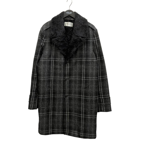 SAINT LAURENT PARIS 19AW ウール ボア チェックコート Saint Laurent Paris(サンローランパリ) チェックコート580451 Y133V