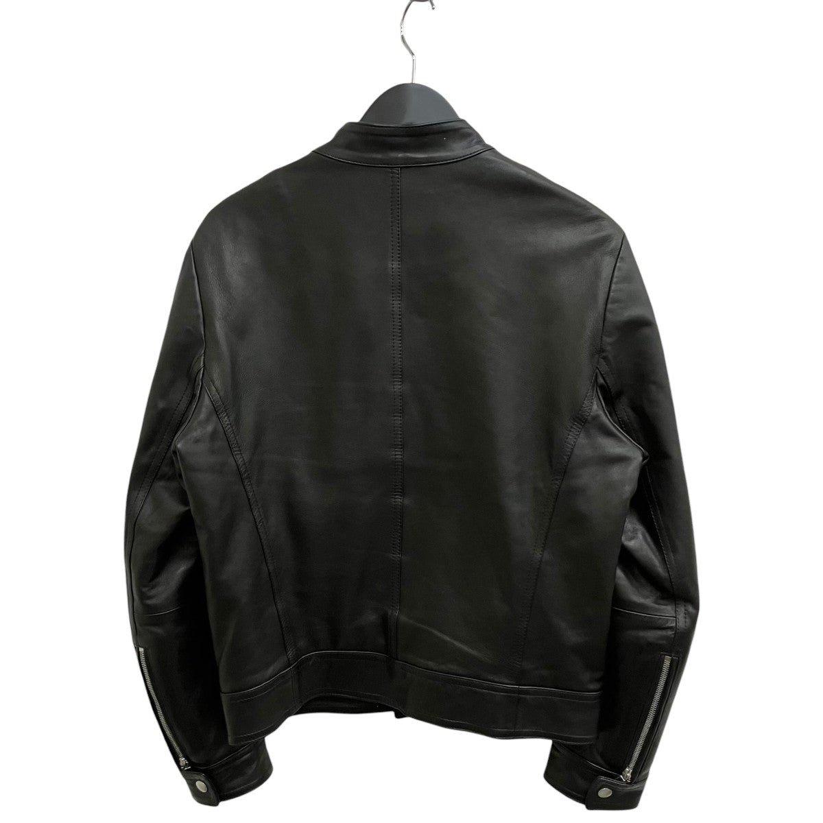 EMMETI(エンメティ) レザーライダースジャケット ブラック サイズ 46