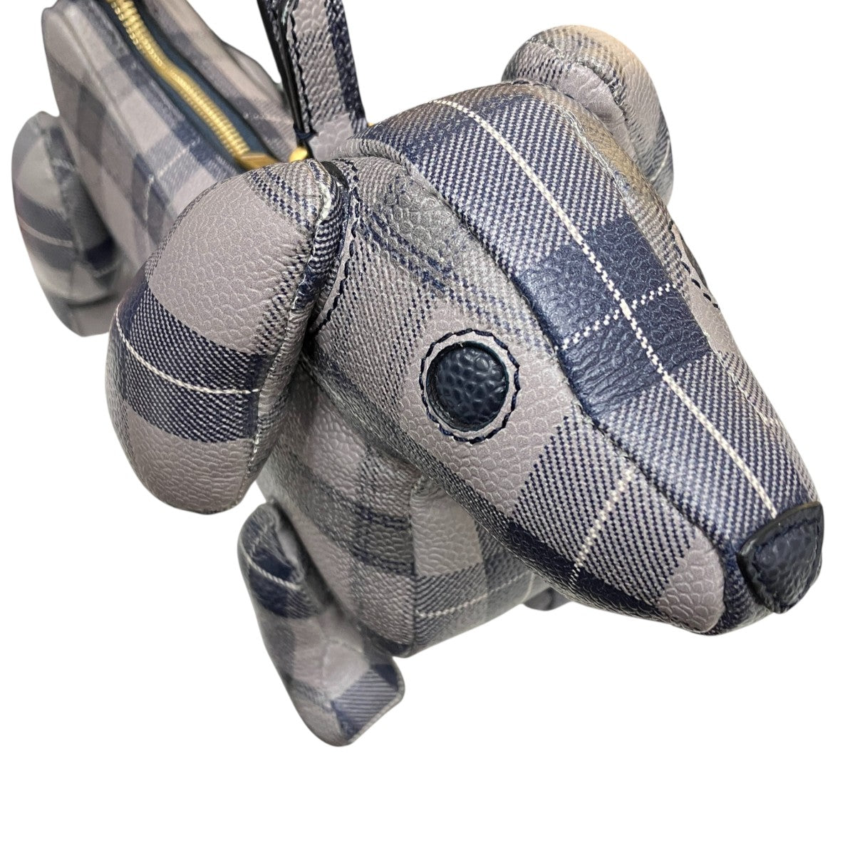 Thom Browne BABY HECTOR BAG IN PEBBLE GRAIN LEATHERチェックショルダーバッグ 古着・中古-2枚目のアイテム画像