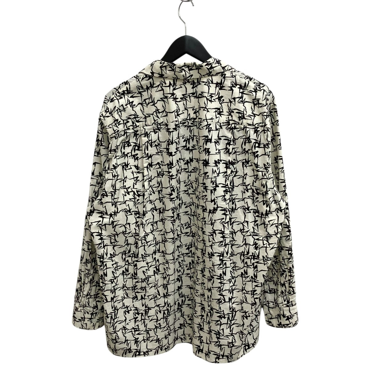 Y’S for men×MASSES COTTON PIGMENT PRINT OPEN COLLAR SHIRT長袖シャツML-B91-044 古着・中古-2枚目のアイテム画像