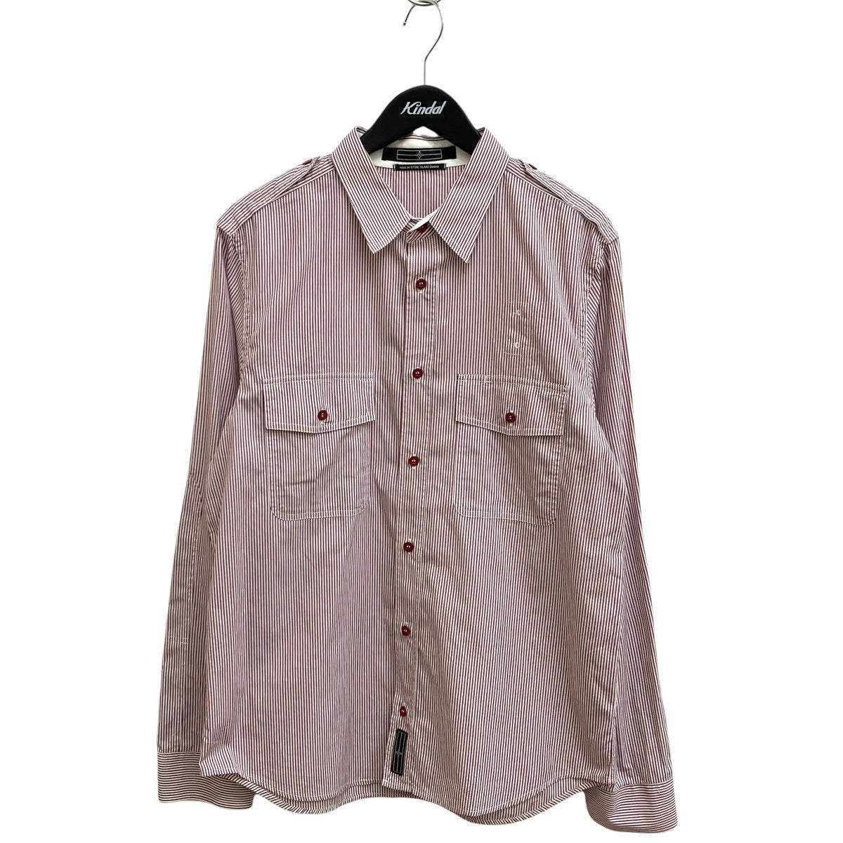 STONE ISLAND ストライプ長袖シャツ 古着・中古-1枚目のアイテム画像