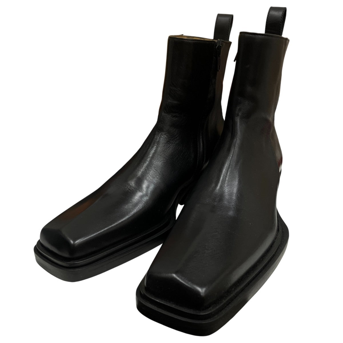 25AWANKLE BOOT  BLACKサイドジップブーツ