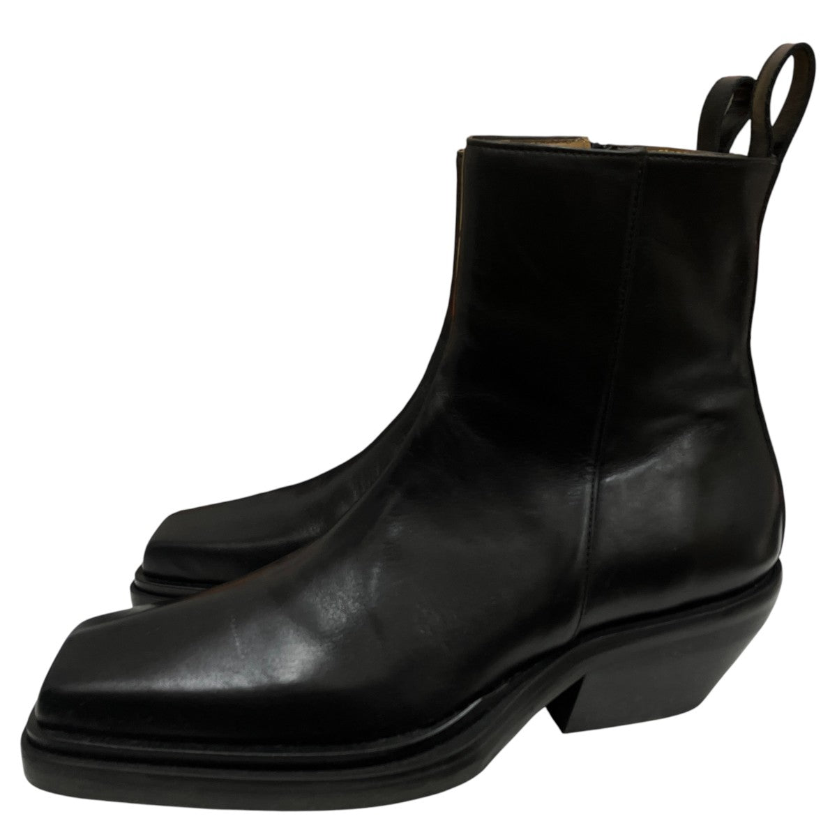 25AWANKLE BOOT  BLACKサイドジップブーツ