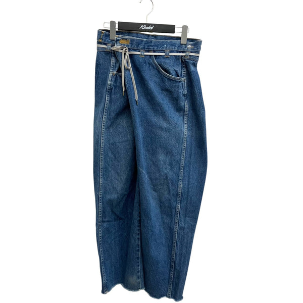 MAISON EUREKA(メゾンエウレカ) REWORK BIGGY カットオフデニム ブルー