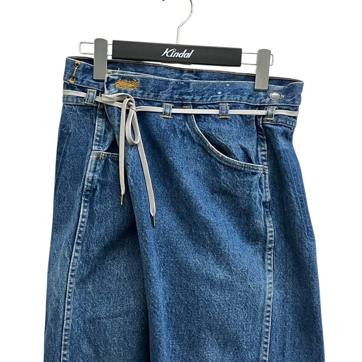 MAISON EUREKA(メゾンエウレカ) REWORK BIGGY カットオフデニム ブルー