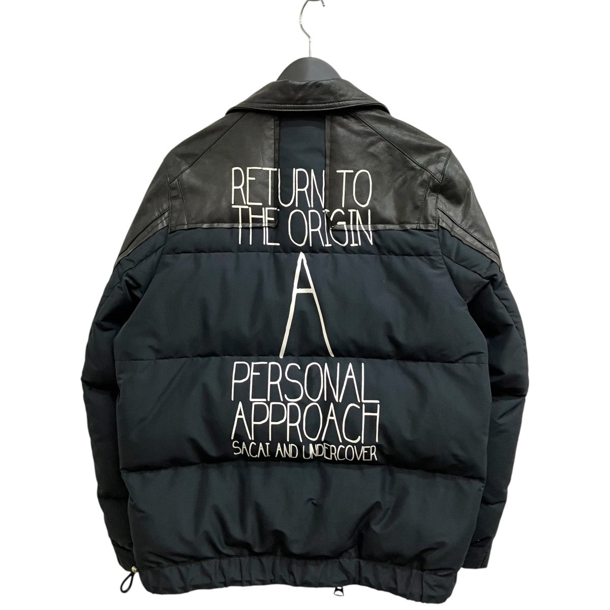 sacai×UNDERCOVER レザーダブルライダース ドッキング パデッドジャケット UCZ9203 古着・中古-2枚目のアイテム画像