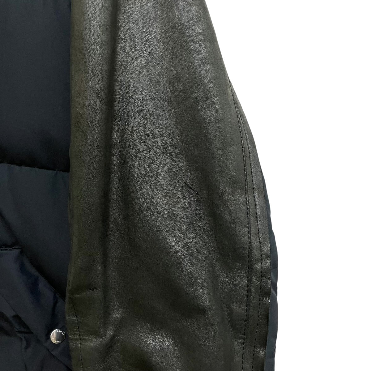 sacai×UNDERCOVER レザーダブルライダース ドッキング パデッドジャケット UCZ9203 古着・中古-3枚目のアイテム画像