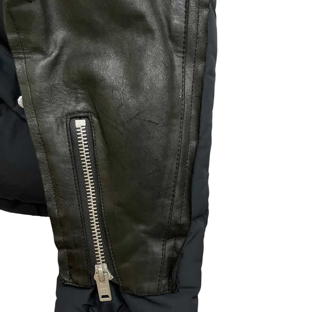 sacai×UNDERCOVER レザーダブルライダース ドッキング パデッドジャケット UCZ9203 古着・中古-4枚目のアイテム画像
