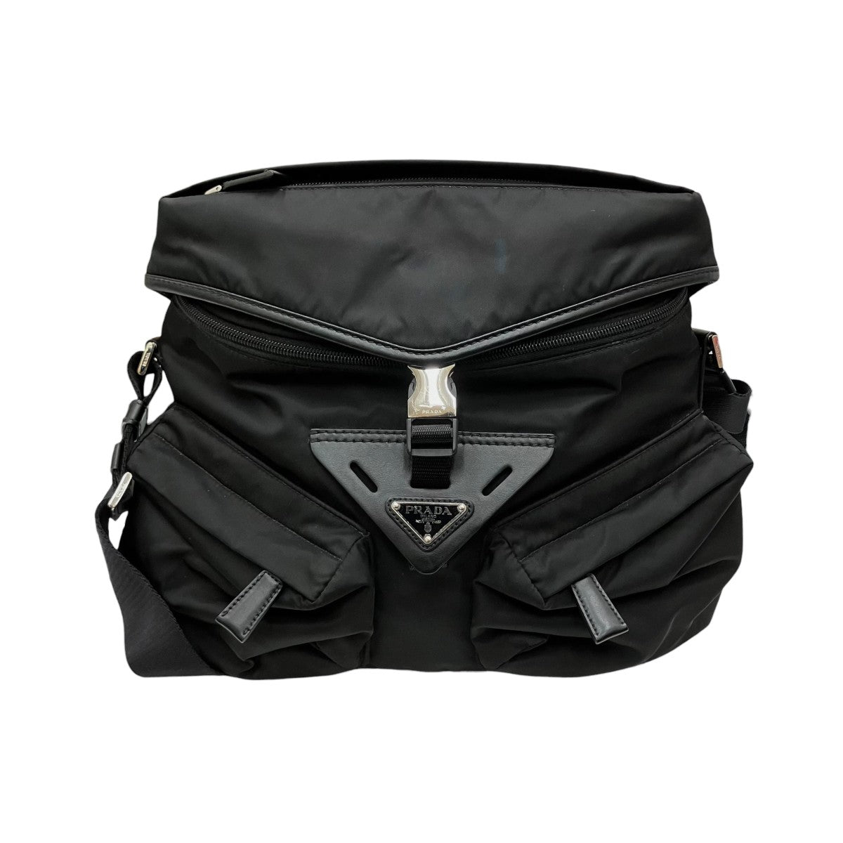 PRADA Re-Nylon xレザーショルダーバッグ2VD062 古着・中古-1枚目のアイテム画像