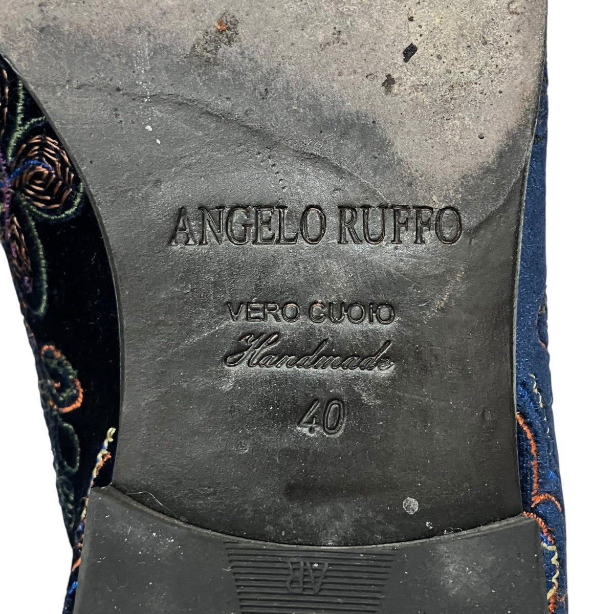 ANGELO RUFFO VELVET EMB． MULEタッセルミュール500 57215-N DK 古着・中古-10枚目のアイテム画像