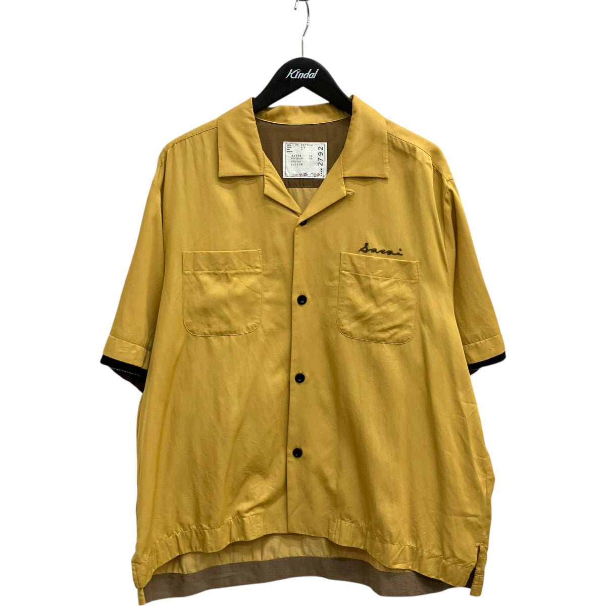 sacai(サカイ) Cotton Twill Bowling Shirt半袖開襟シャツ22-02792M 22