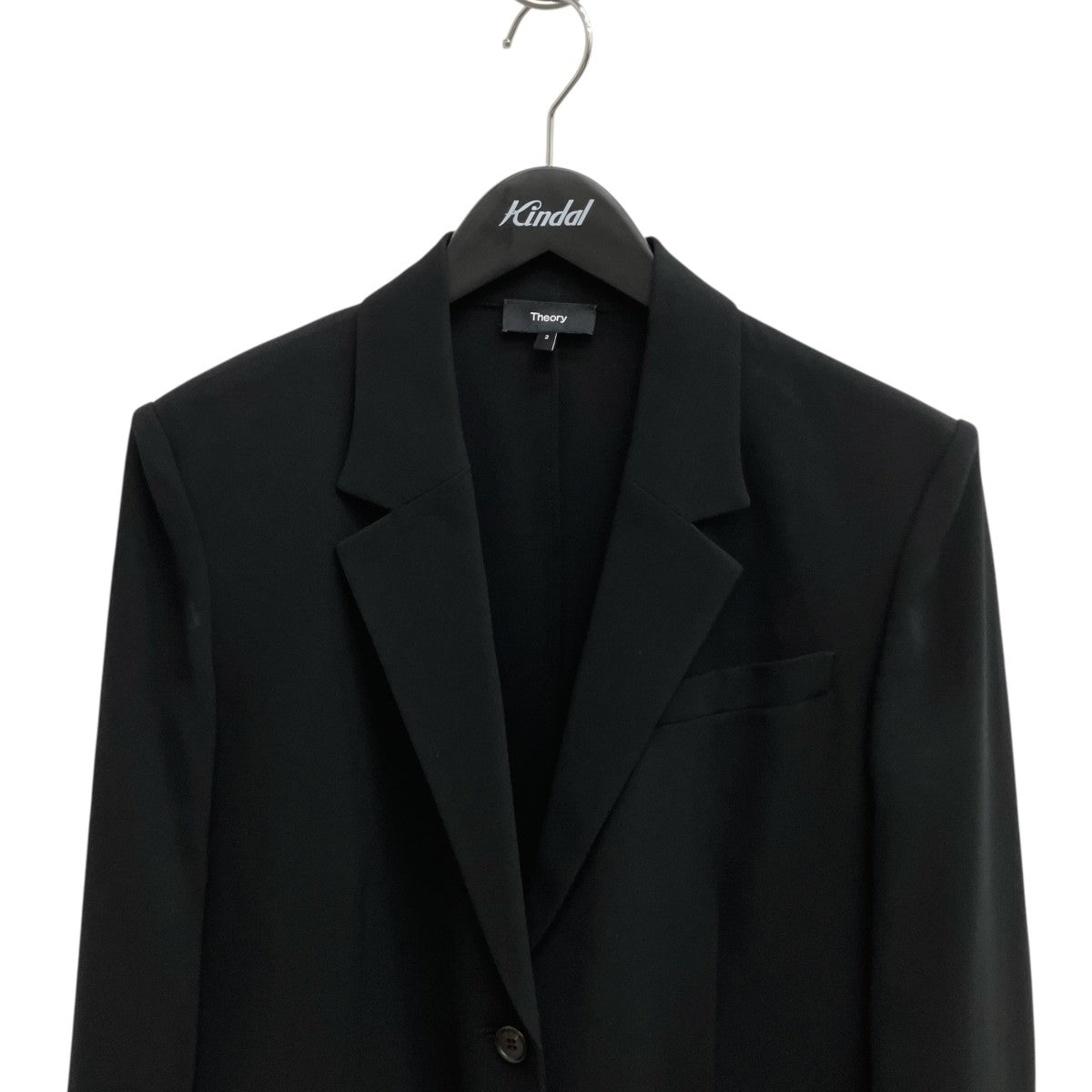 Theory Satin Crepe Straight Blazer 2 黒 THEORY Crepe blazer | NET-A-PORTER