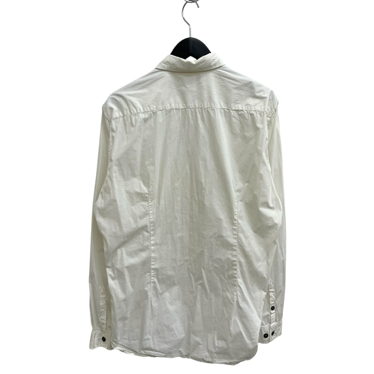 STONE ISLAND 黒ボタン長袖シャツ 古着・中古-2枚目のアイテム画像
