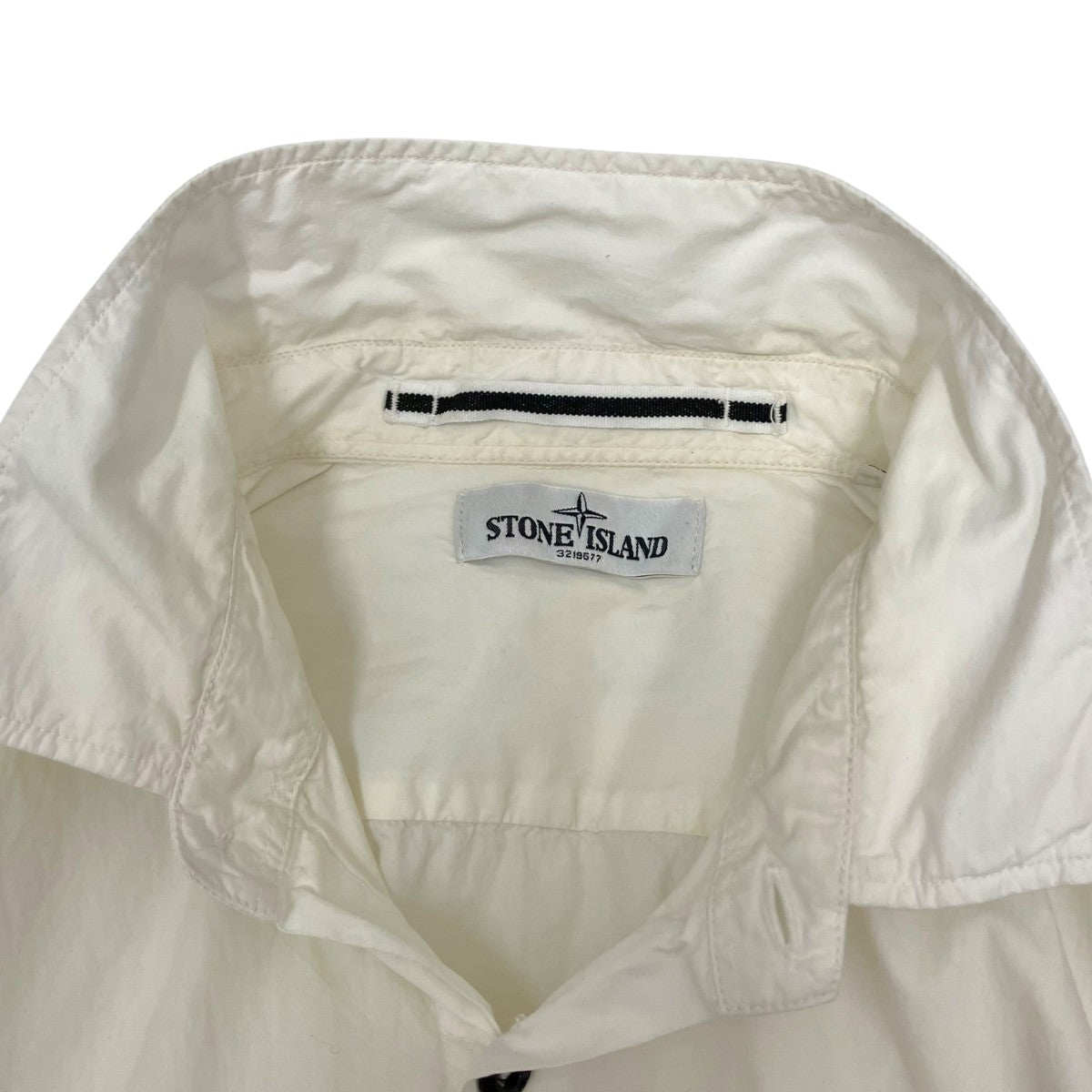 STONE ISLAND 黒ボタン長袖シャツ 古着・中古-6枚目のアイテム画像