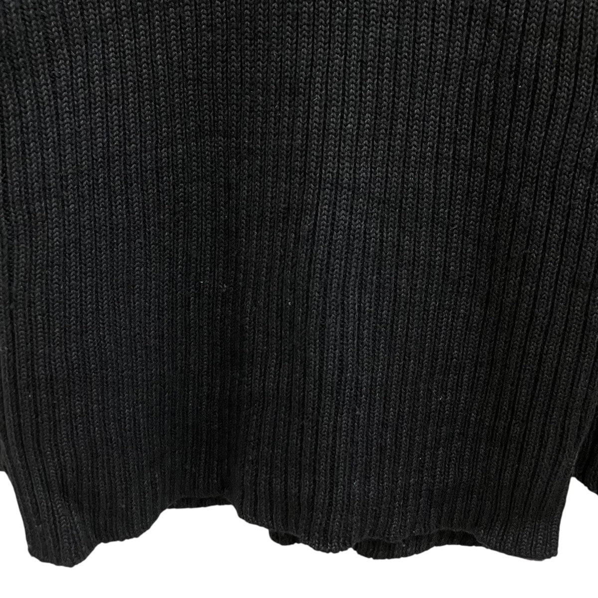 Linen Wool Rib Knit High Neck Half-Zip Pullover ￥61，600-ハーフジップリブニット02254-0025