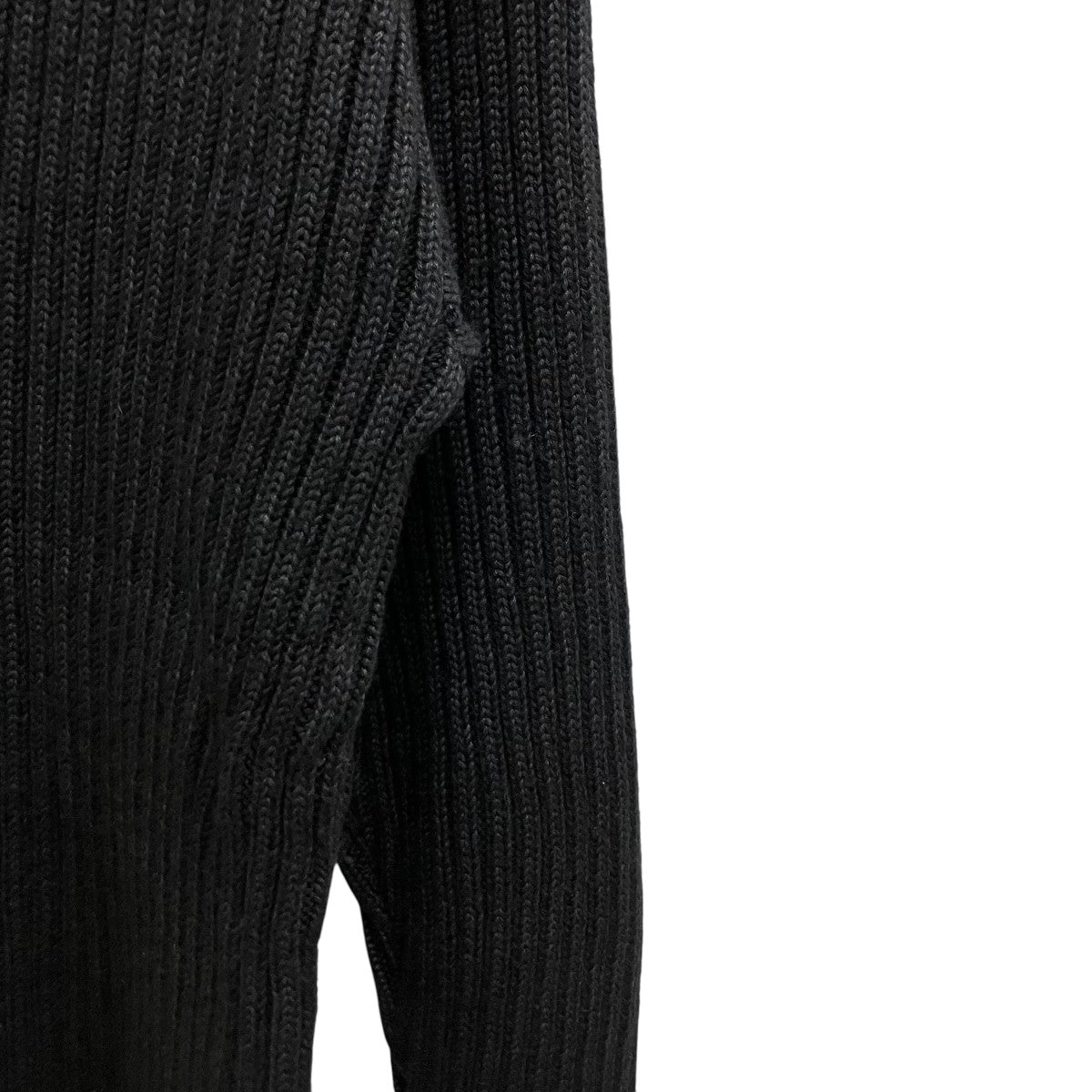 Linen Wool Rib Knit High Neck Half-Zip Pullover ￥61，600-ハーフジップリブニット02254-0025