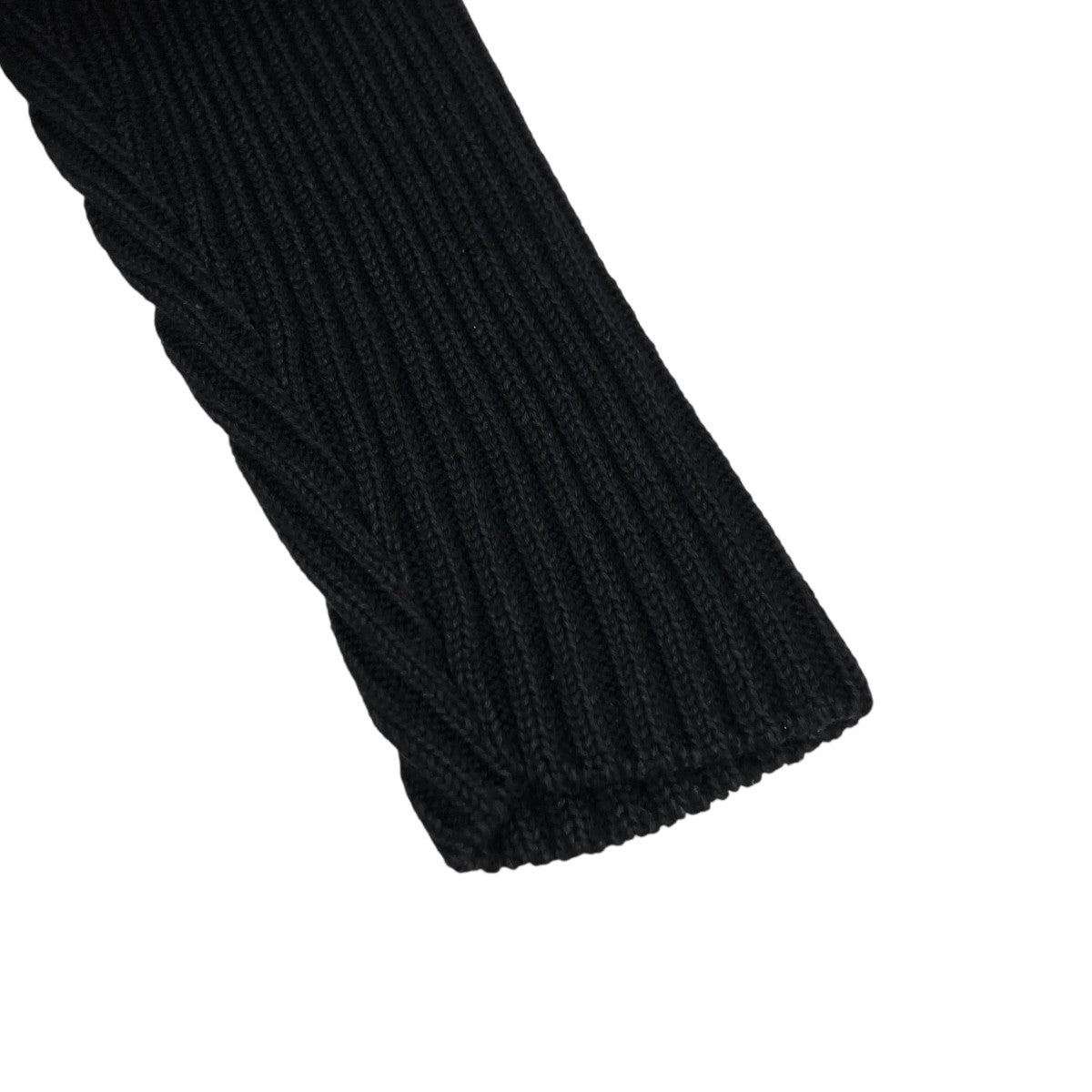 Linen Wool Rib Knit High Neck Half-Zip Pullover ￥61，600-ハーフジップリブニット02254-0025