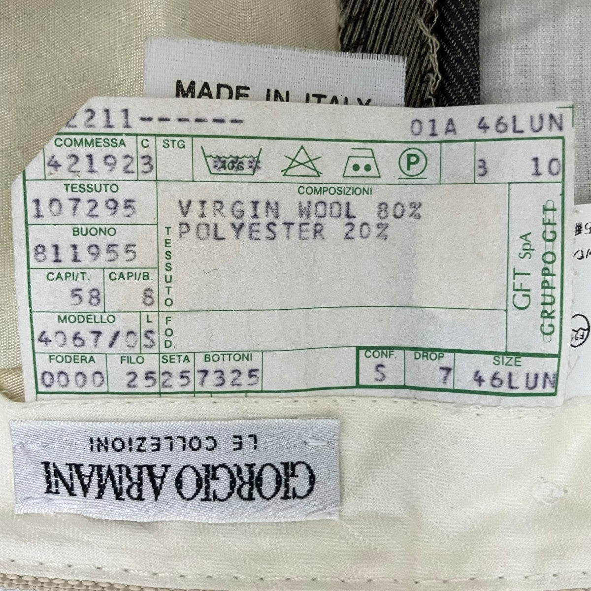GIORGIO ARMANI 80s~90sスラックス 古着・中古-7枚目のアイテム画像