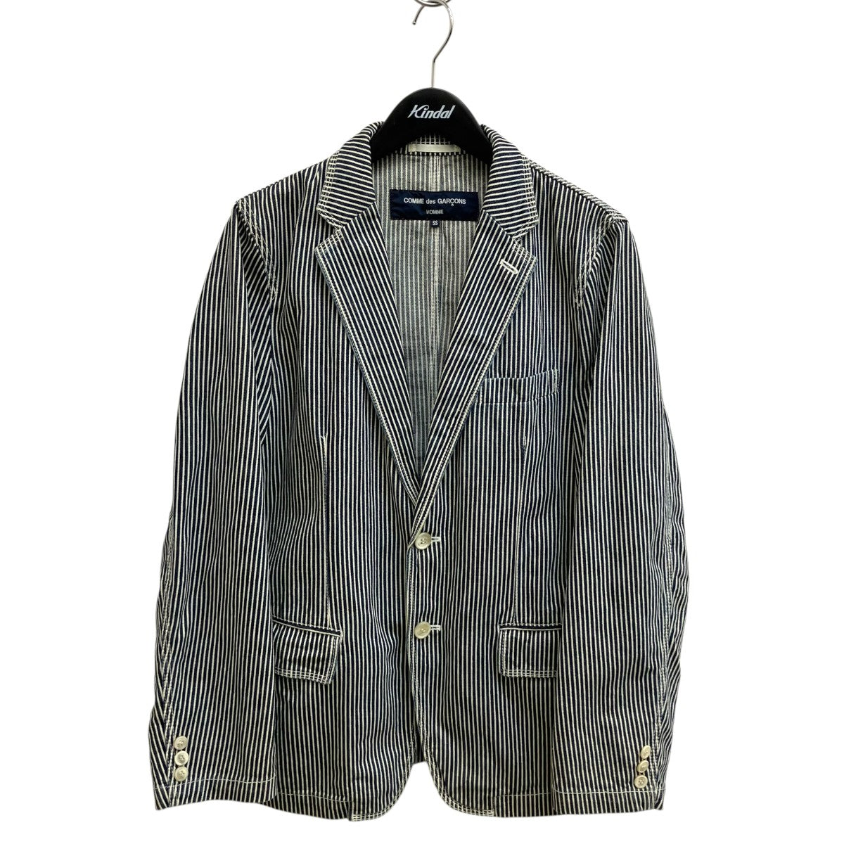 COMME des GARCONS HOMME AD2004ヒッコリーテーラードジャケットHA-J034 古着・中古-1枚目のアイテム画像