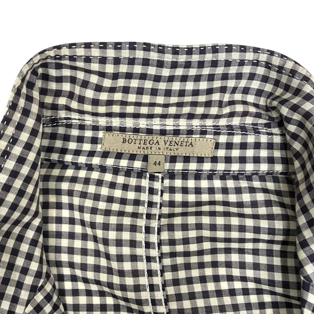 BOTTEGA VENETA ギンガムチェックテーラードジャケット 古着・中古-6枚目のアイテム画像