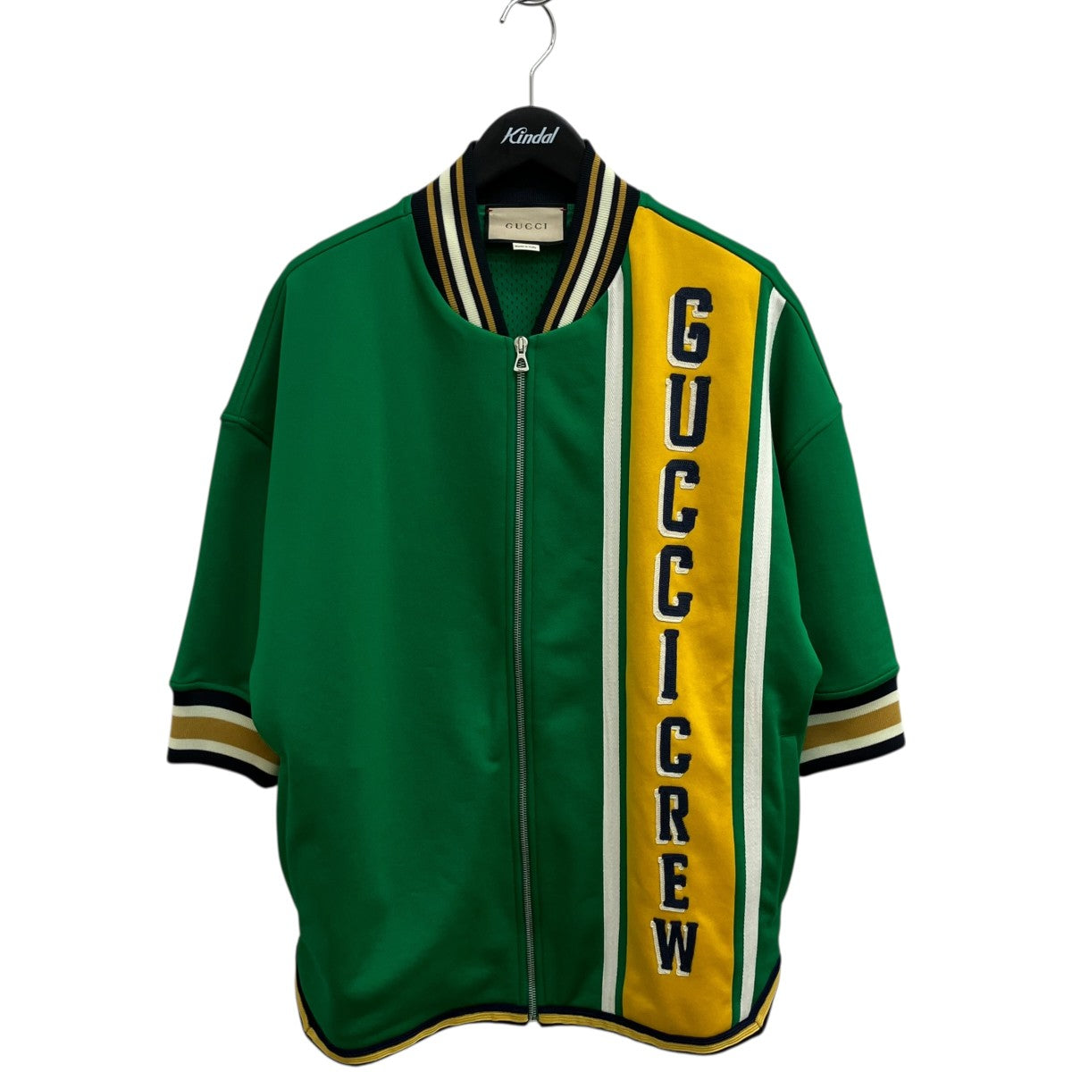 GUCCI テクニカル フロントロゴ刺繍 半袖ジャージ ジップジャケット 733519 古着・中古-1枚目のアイテム画像