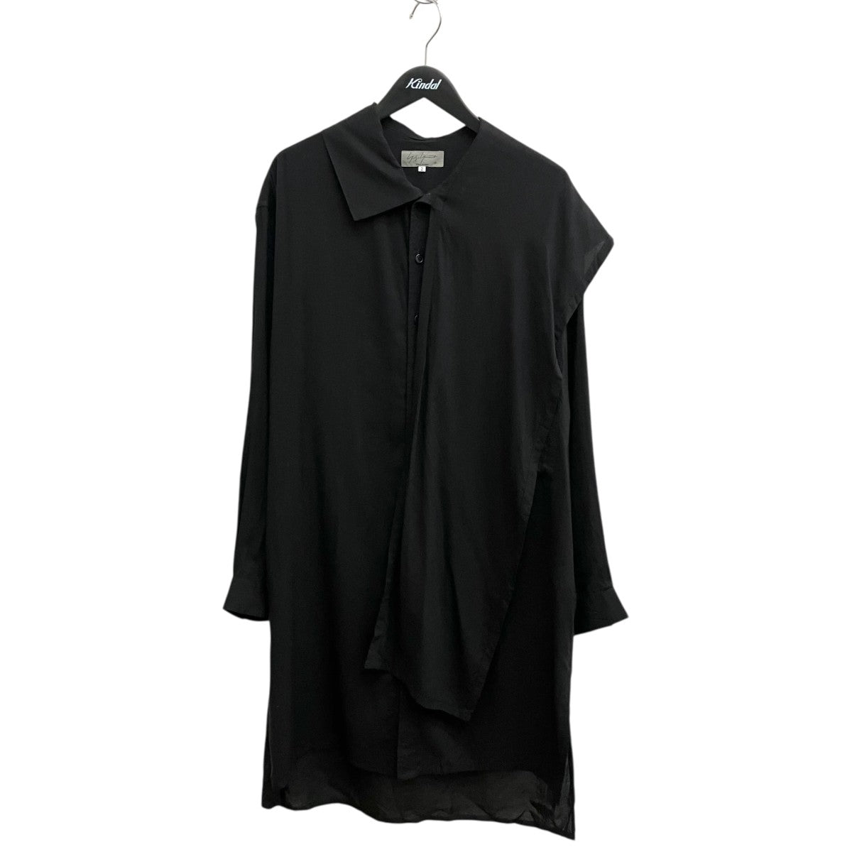 Yohji Yamamoto pour homme 20AW衿ストールブラウスロングシャツHR-B42-212 古着・中古-1枚目のアイテム画像