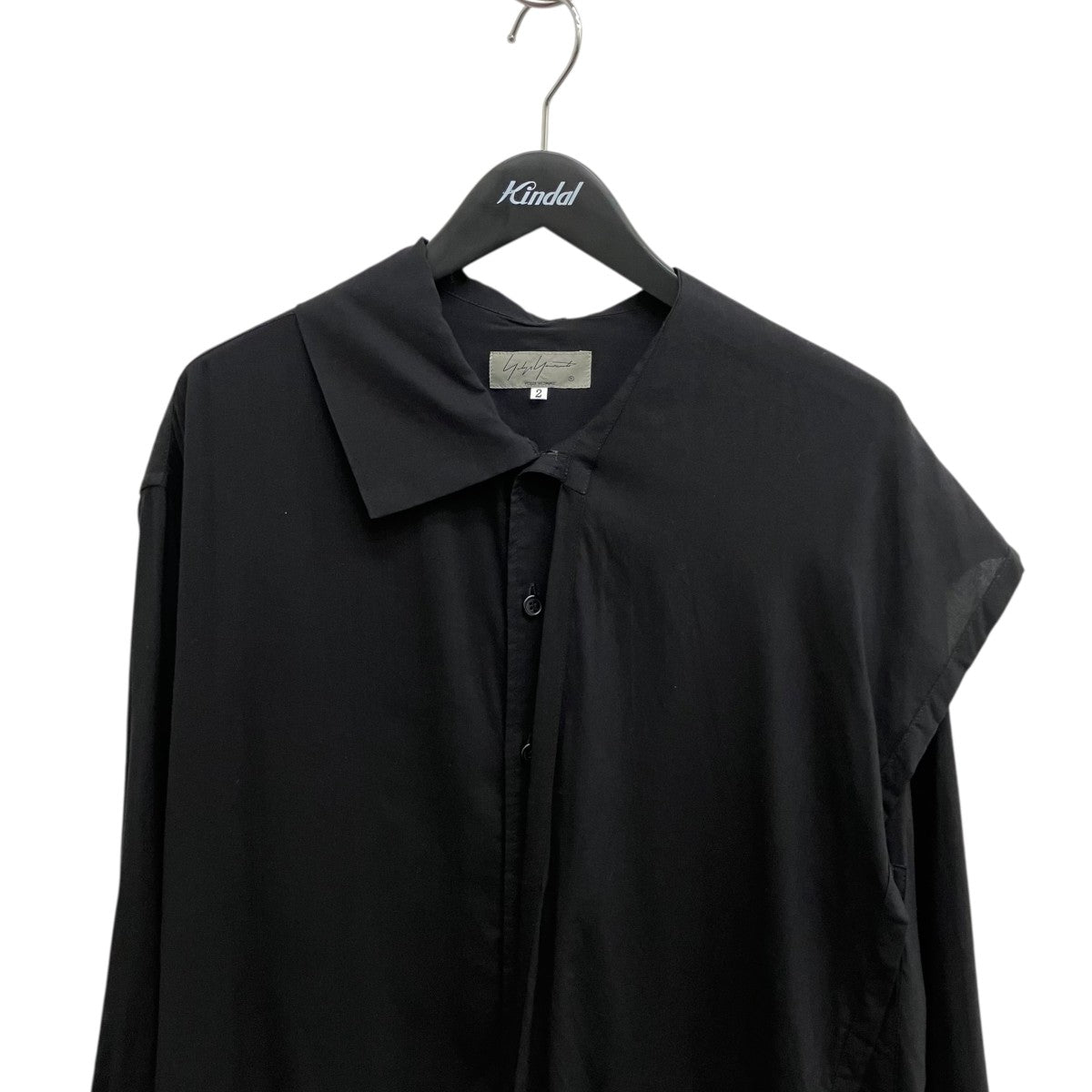 Yohji Yamamoto pour homme 20AW衿ストールブラウスロングシャツHR-B42-212 古着・中古-3枚目のアイテム画像