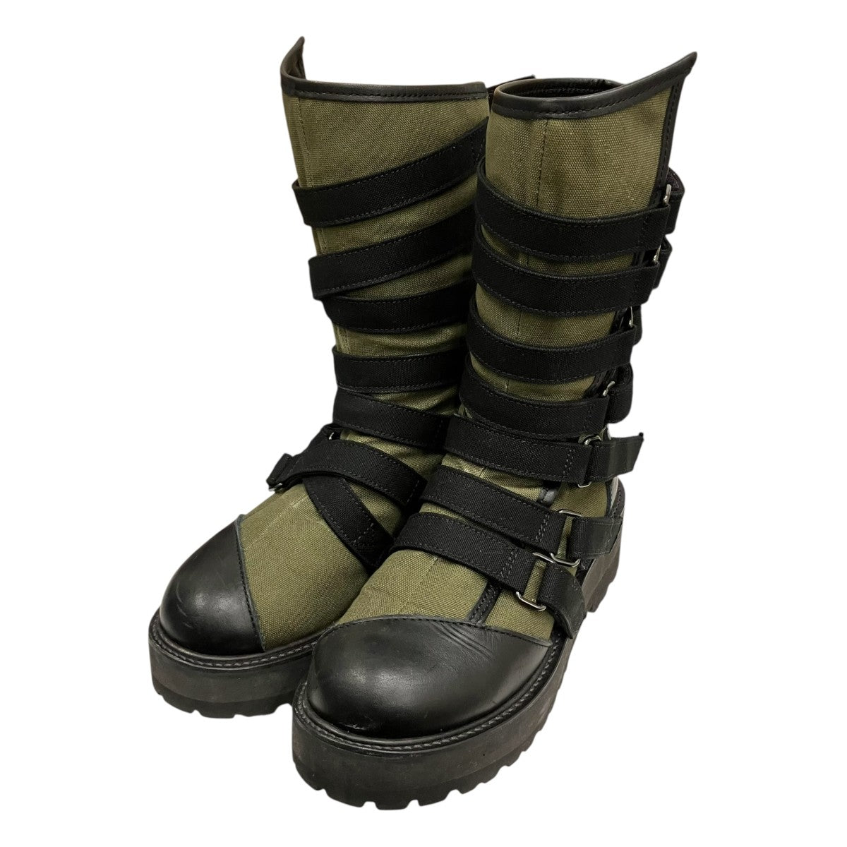 CANVAS + CHROME SPIRAL NECK BOOTSブーツLL-E01-880-1