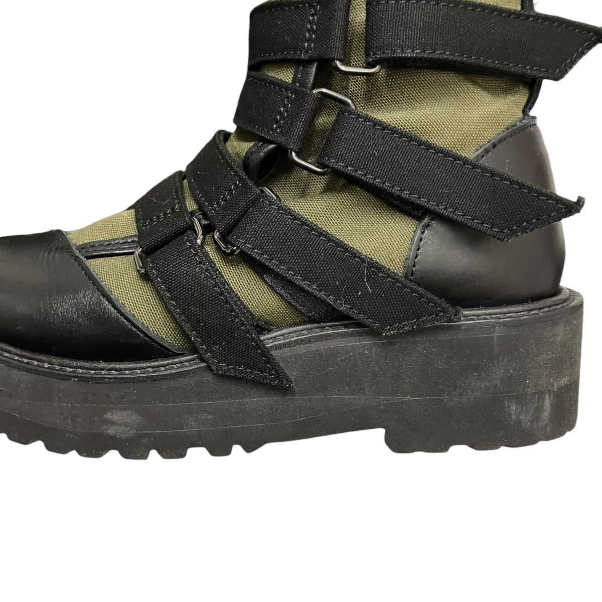 CANVAS + CHROME SPIRAL NECK BOOTSブーツLL-E01-880-1