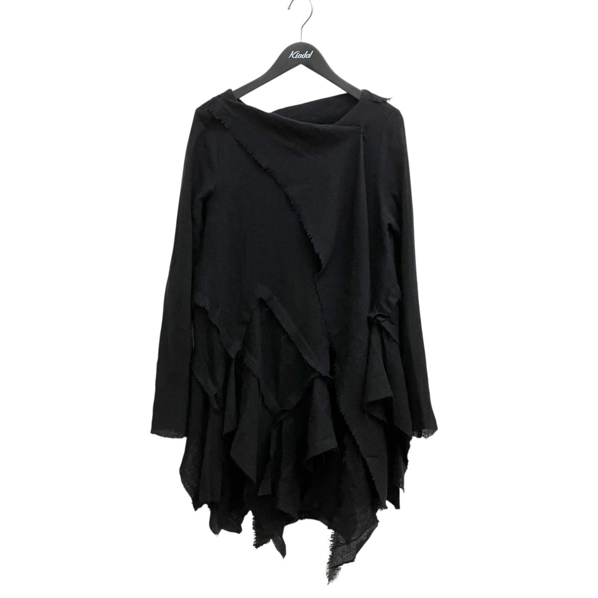 WOOL GAUZE FRILLED BLOUSE薄手ニットLL-B05-118