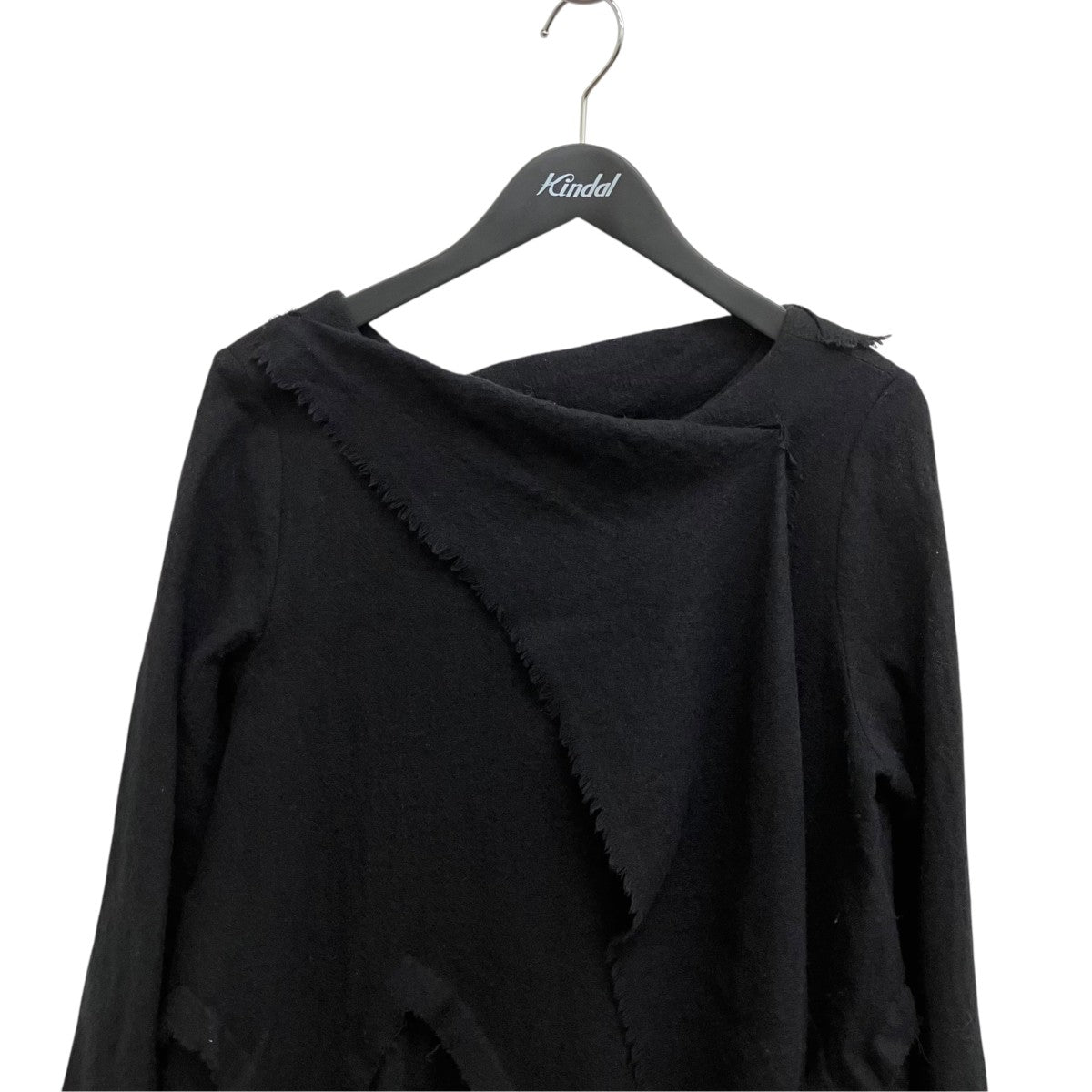 WOOL GAUZE FRILLED BLOUSE薄手ニットLL-B05-118