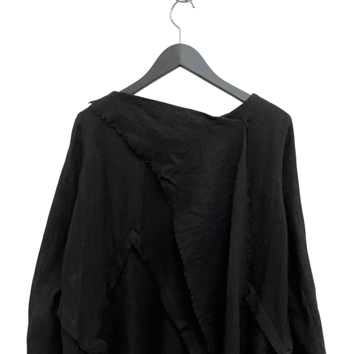 WOOL GAUZE FRILLED BLOUSE薄手ニットLL-B05-118