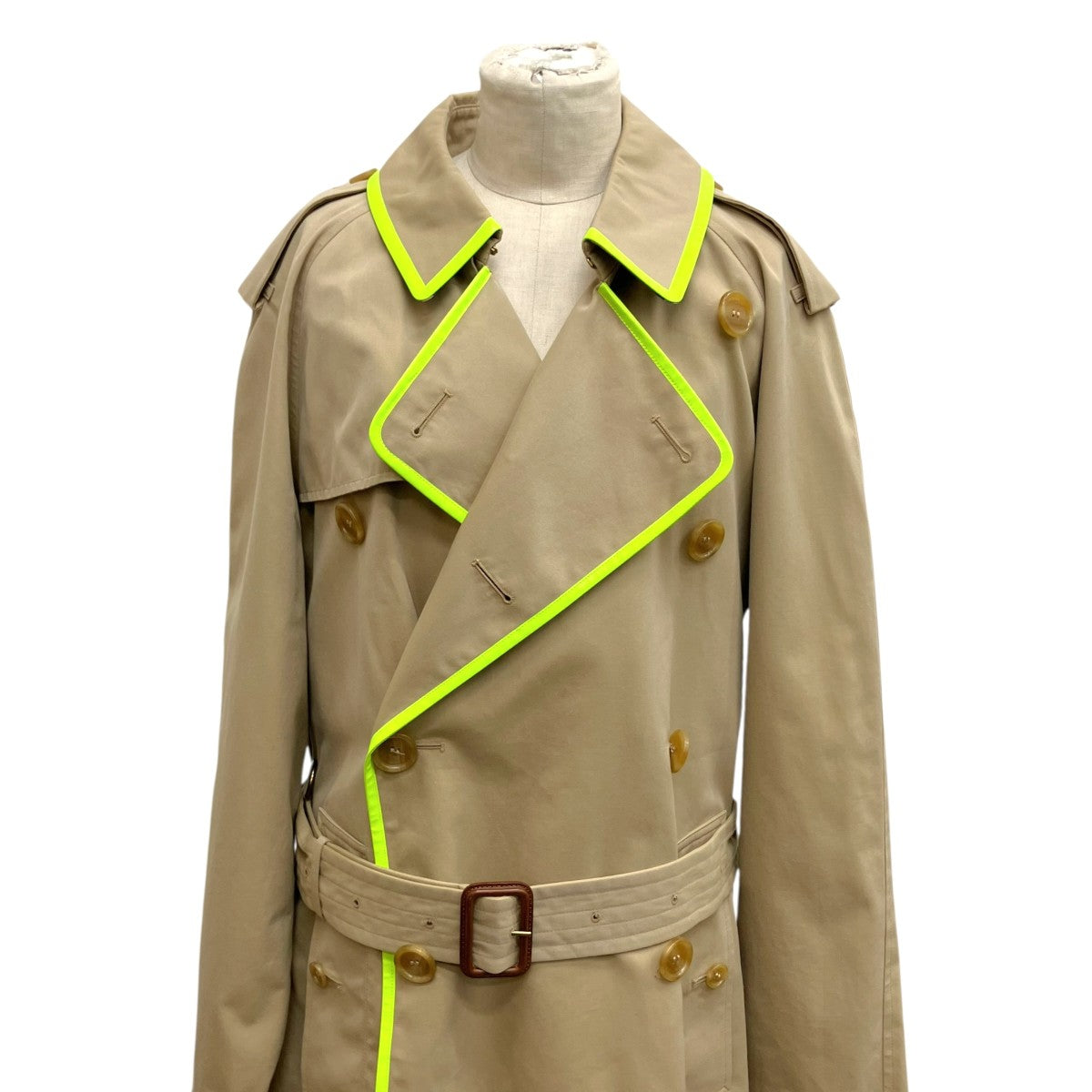 BURBERRY LONDON Honey Beige Canvas Trench Coatトレンチコート4069176 古着・中古-3枚目のアイテム画像