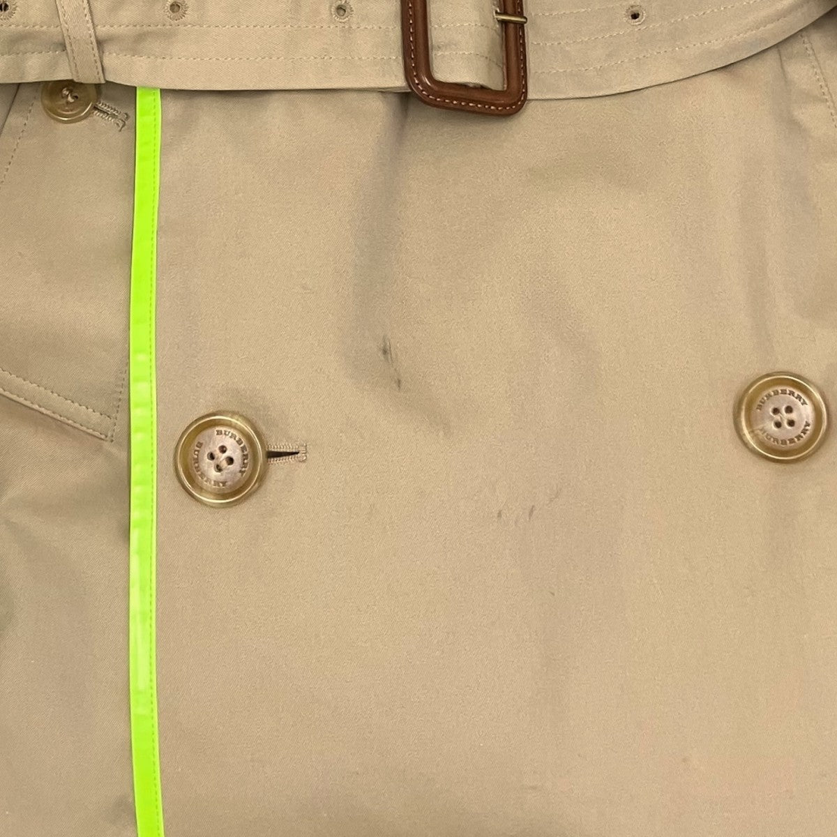 BURBERRY LONDON Honey Beige Canvas Trench Coatトレンチコート4069176 古着・中古-5枚目のアイテム画像