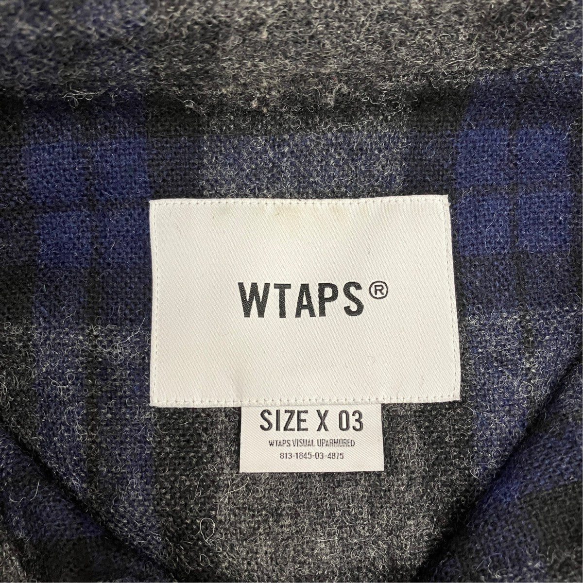 WTAPS 25AW TXT 01 LS WOPL． TWEED． TEXTILE． OF ／252TQDT-SHM03 古着・中古-6枚目のアイテム画像