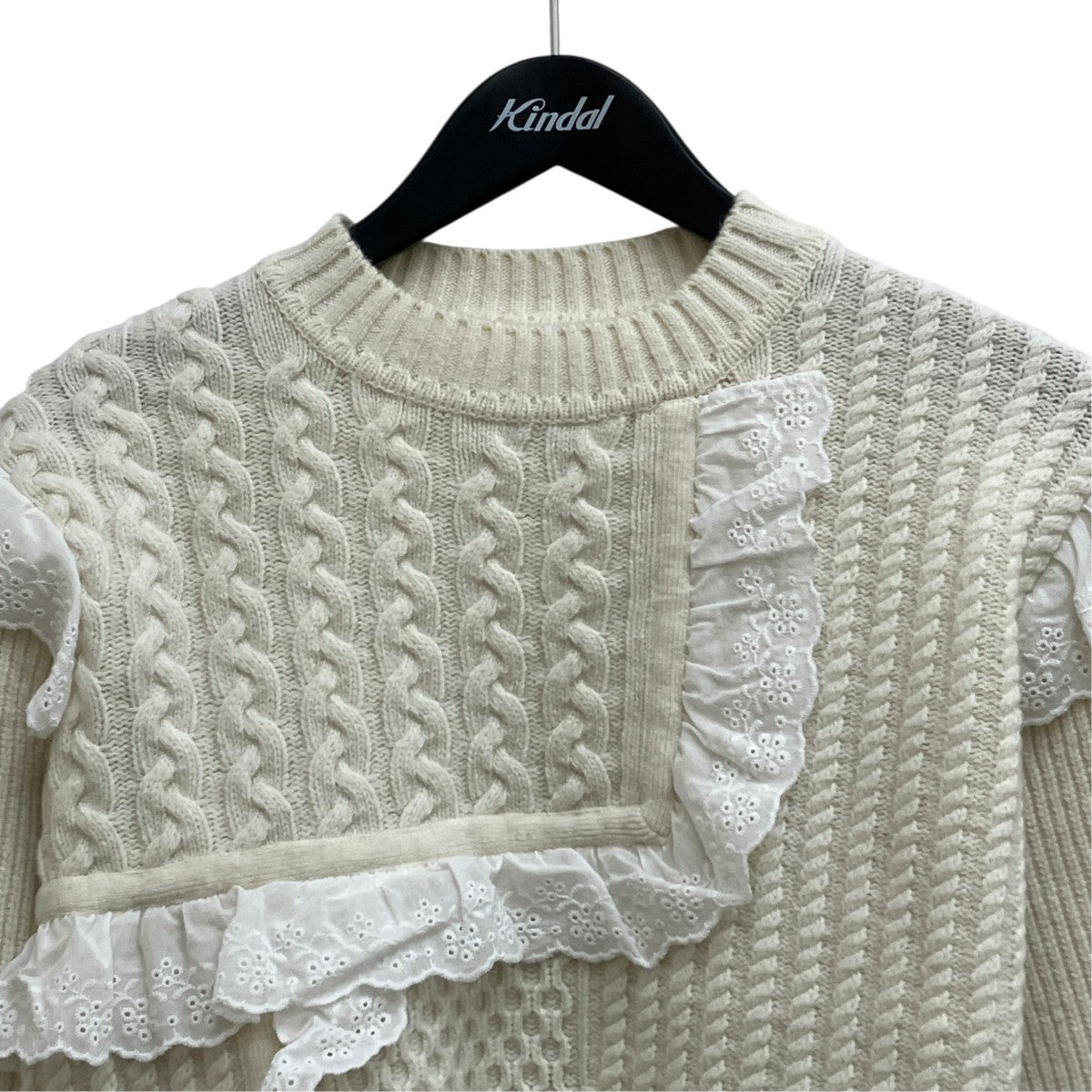 25AW パッチワークフリルレースニット 9A210