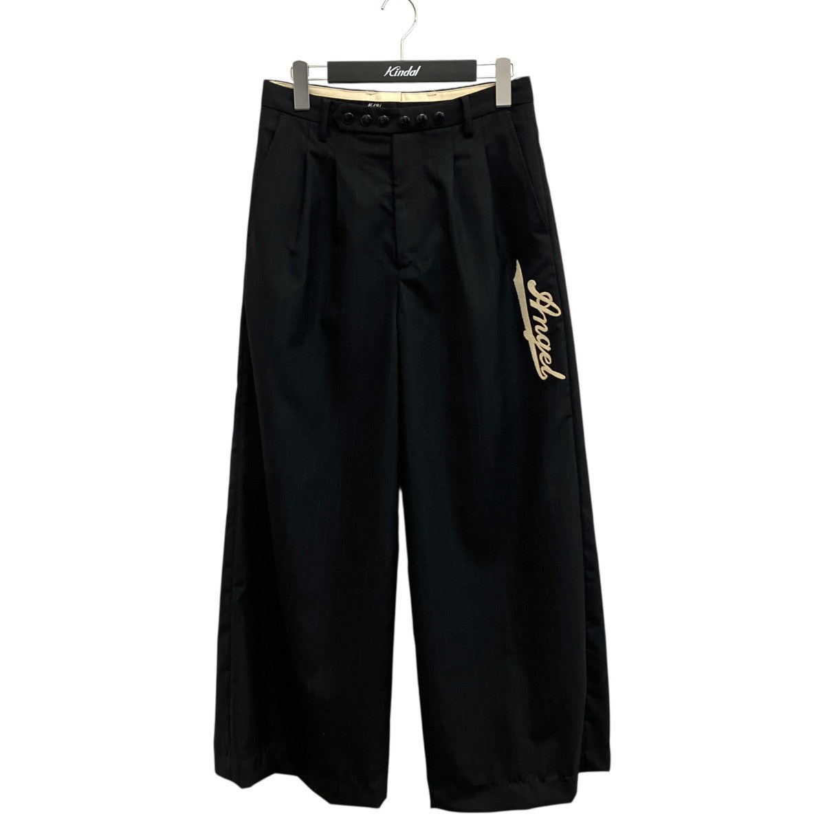 MASU 22AWFuture Wide TrousersストライプスラックスMASS-PT0124I 古着・中古-1枚目のアイテム画像