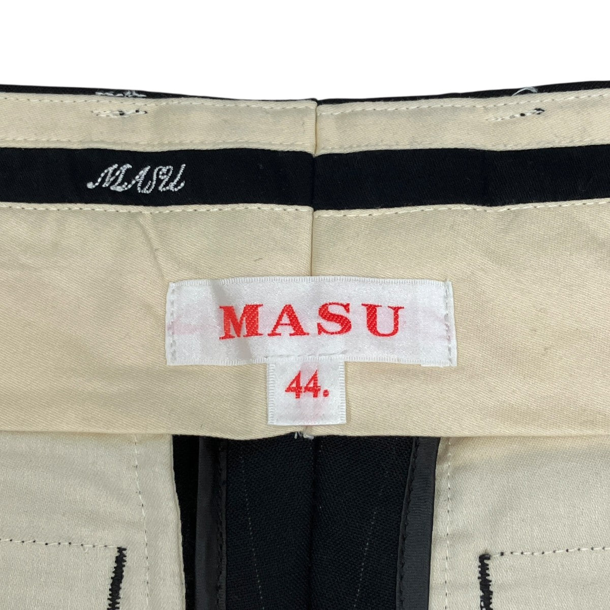 MASU 22AWFuture Wide TrousersストライプスラックスMASS-PT0124I 古着・中古-6枚目のアイテム画像