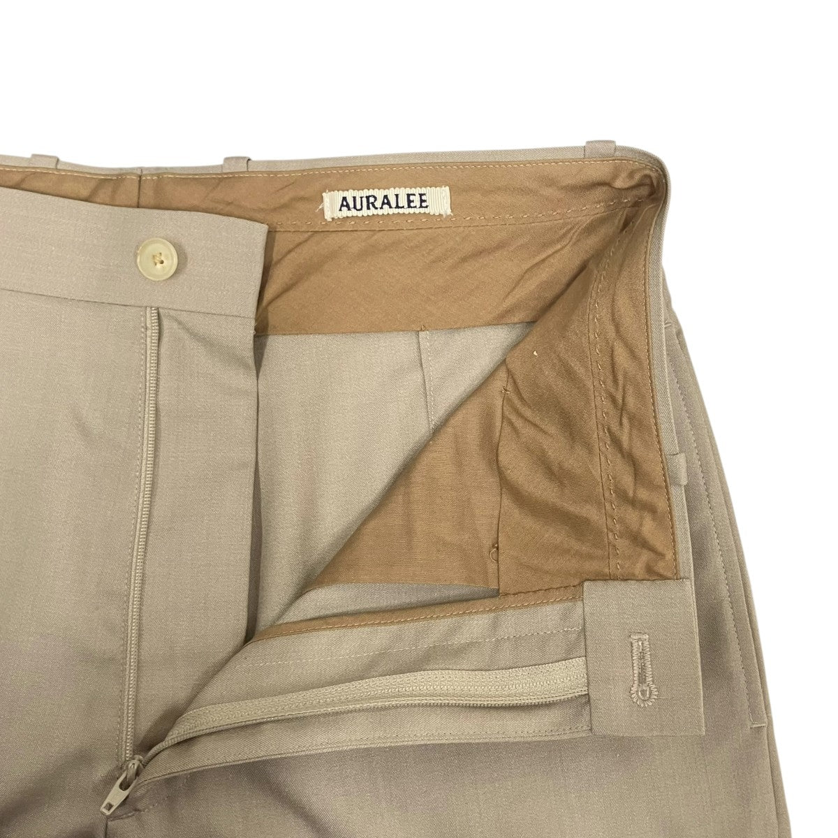 AURALEE WOOL SILK TROPICAL SLACKSスラックスA20SP02WT 古着・中古-6枚目のアイテム画像