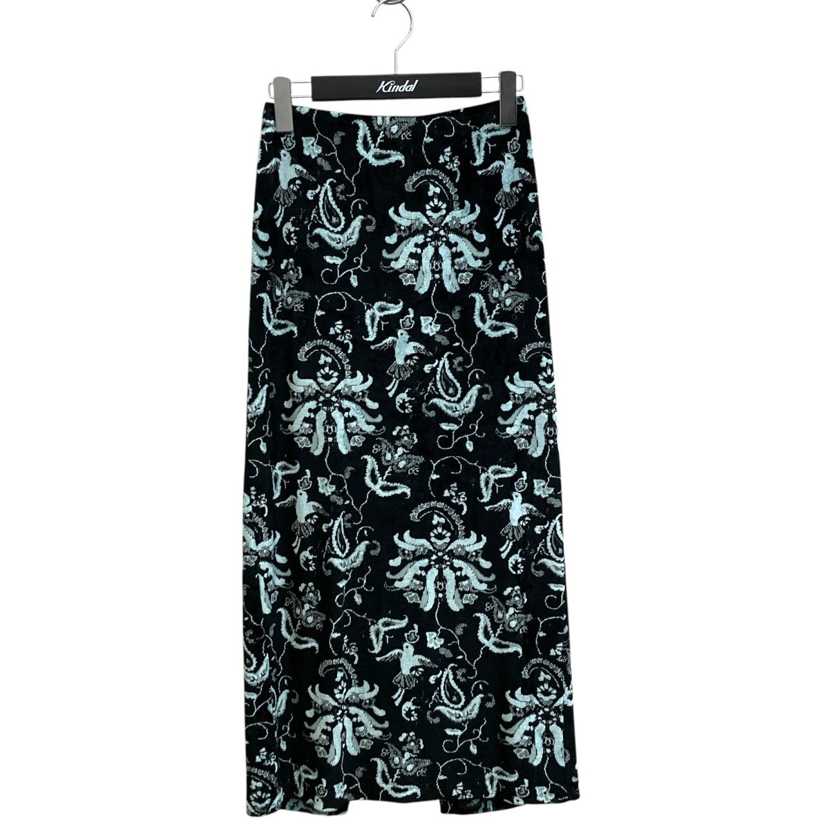 mame kurogouchi Velour Jersey I-Line Skirt花柄ロングスカートMM25FW-JS098 古着・中古-1枚目のアイテム画像