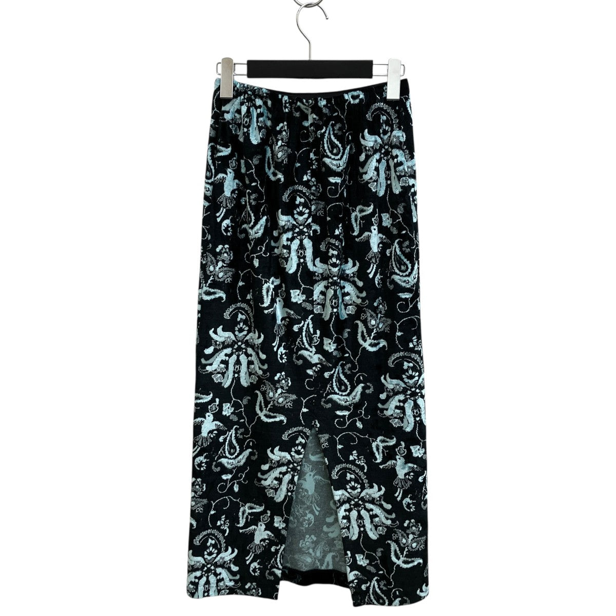 mame kurogouchi Velour Jersey I-Line Skirt花柄ロングスカートMM25FW-JS098 古着・中古-2枚目のアイテム画像