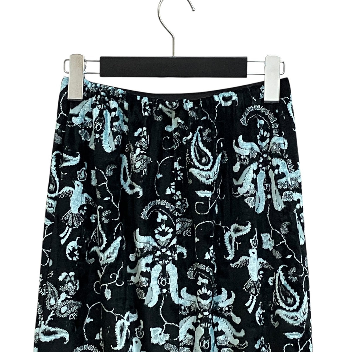 mame kurogouchi Velour Jersey I-Line Skirt花柄ロングスカートMM25FW-JS098 古着・中古-4枚目のアイテム画像