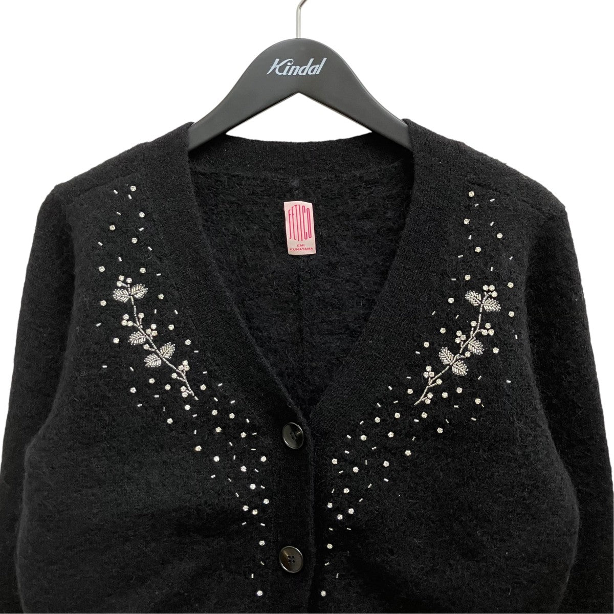 FETICO(フェティコ) Jacquard-knit V-neck cardigan厚手カーディガン