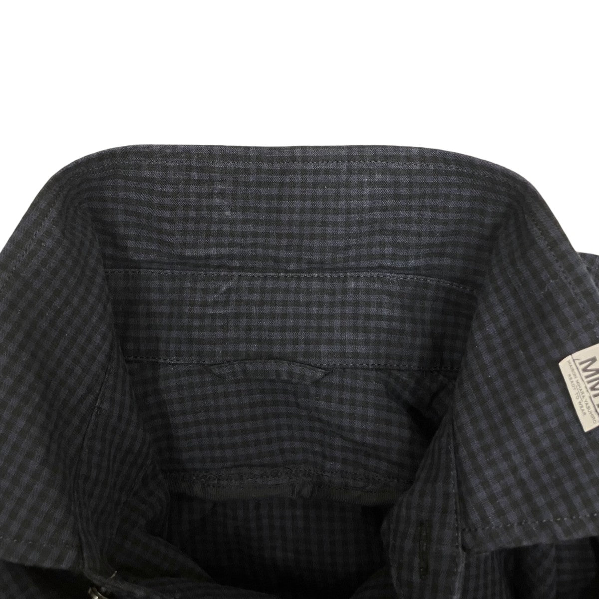 Maison MIHARA YASUHIRO SHAWL LAYERED H S SHIRTSチェック半袖シャツA16SH086 古着・中古-4枚目のアイテム画像