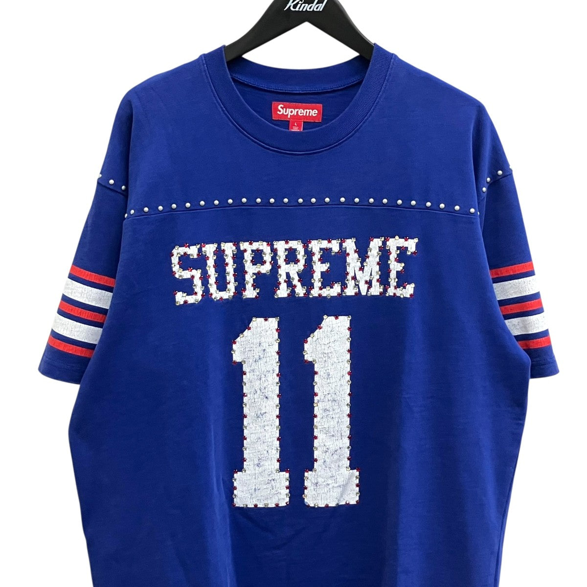 Supreme(シュプリーム) Studded S S Football TopTシャツ ネイビー