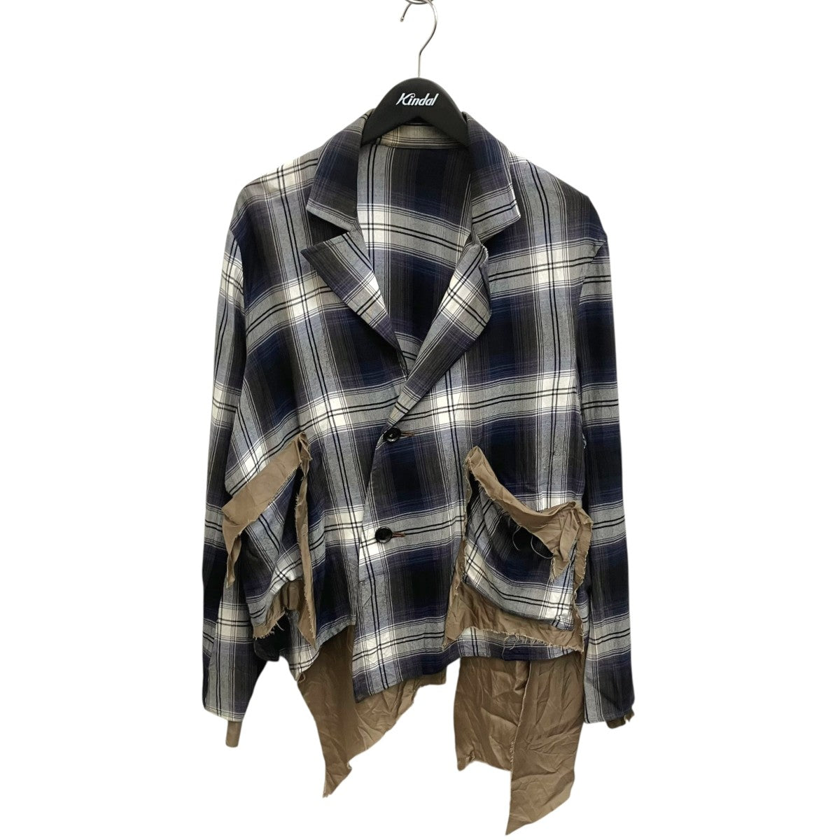sulvam 23SSSHORT BOX JACKETチェックシャツジャケットSR-J08-500 古着・中古-1枚目のアイテム画像