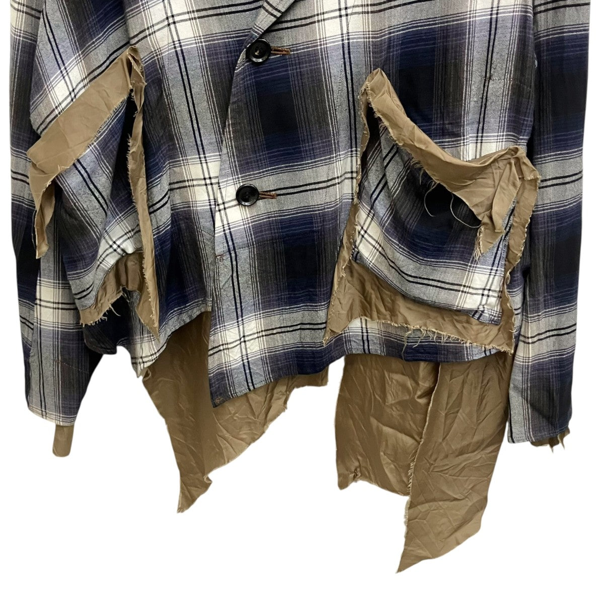sulvam 23SSSHORT BOX JACKETチェックシャツジャケットSR-J08-500 古着・中古-4枚目のアイテム画像